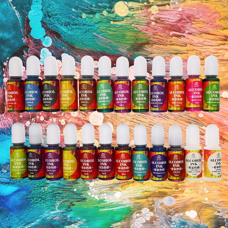 24 Color 10ml Art Ink Alcohol  - Resin Dye Alcohol ulasan dan harga