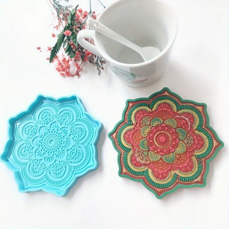 Mandala Coaster Silicone Mold  - Silicone Mold Tray ulasan dan harga