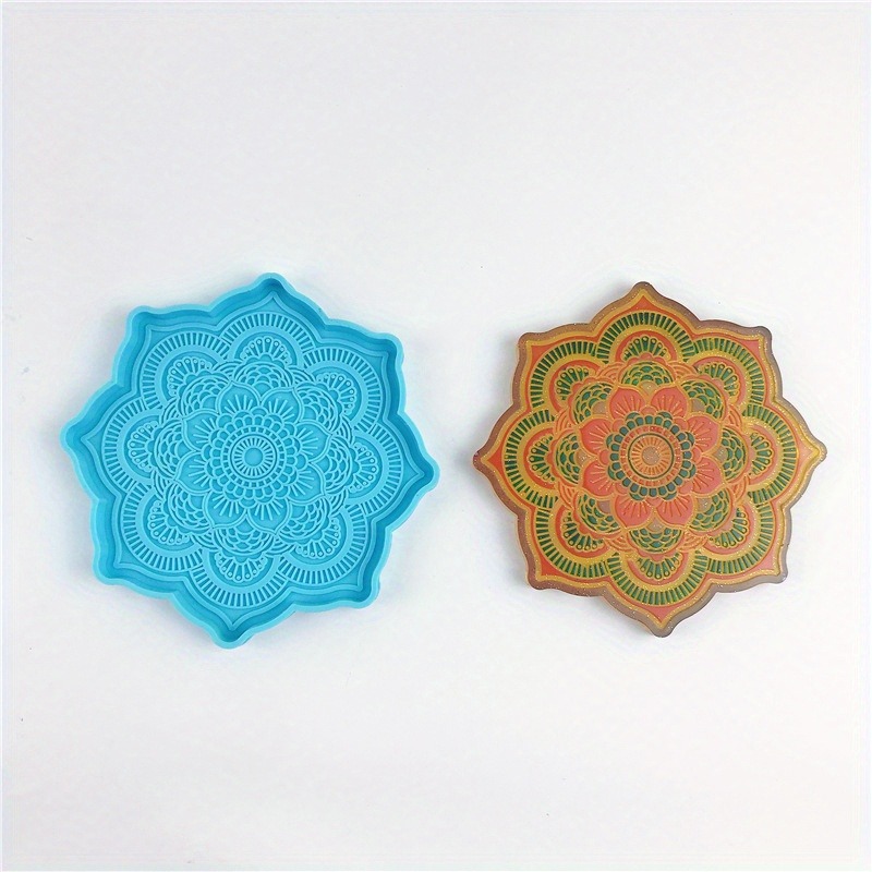 Mandala Coaster Silicone Mold  - Silicone Mold Tray ulasan dan harga