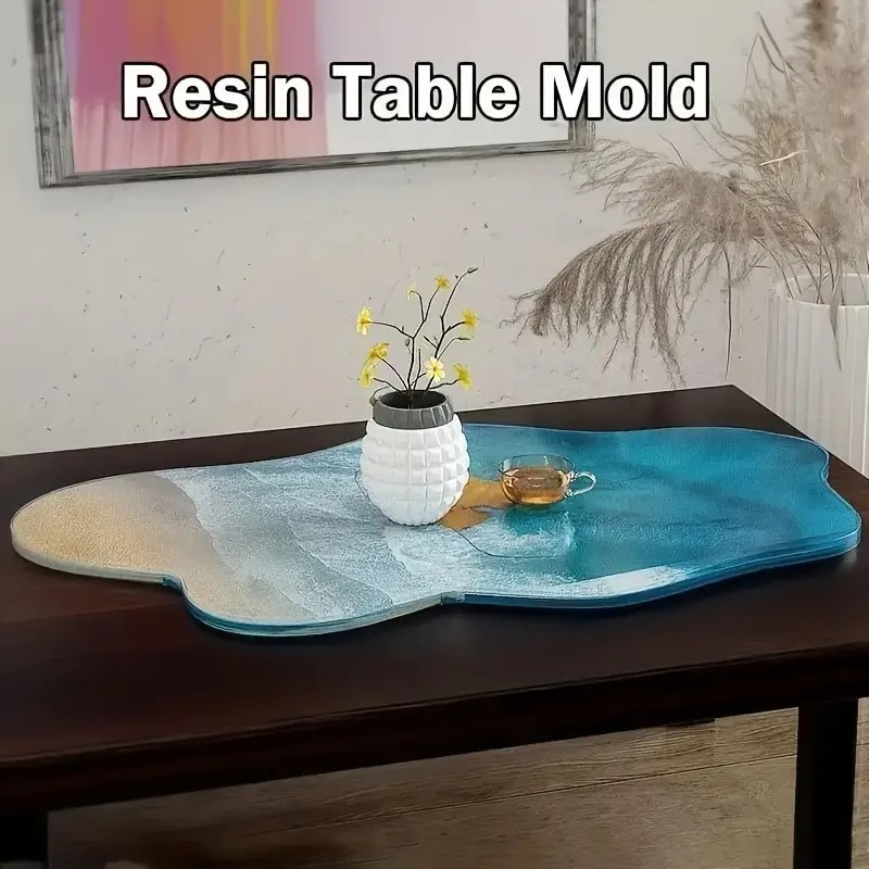 Large 61cm Irregular tray epox - Resin Ocean Wave Mold ulasan dan harga