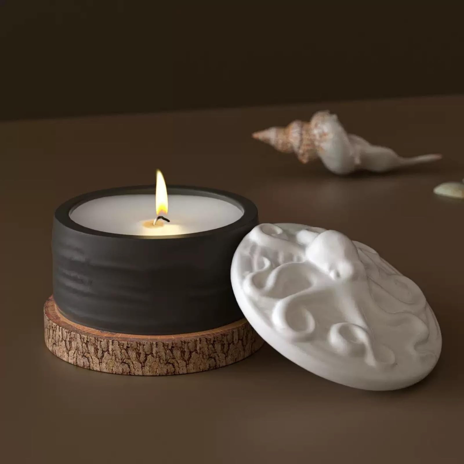 Octopus Lid Candle Jar Silicon - Resin Ocean Wave Mold ulasan dan harga
