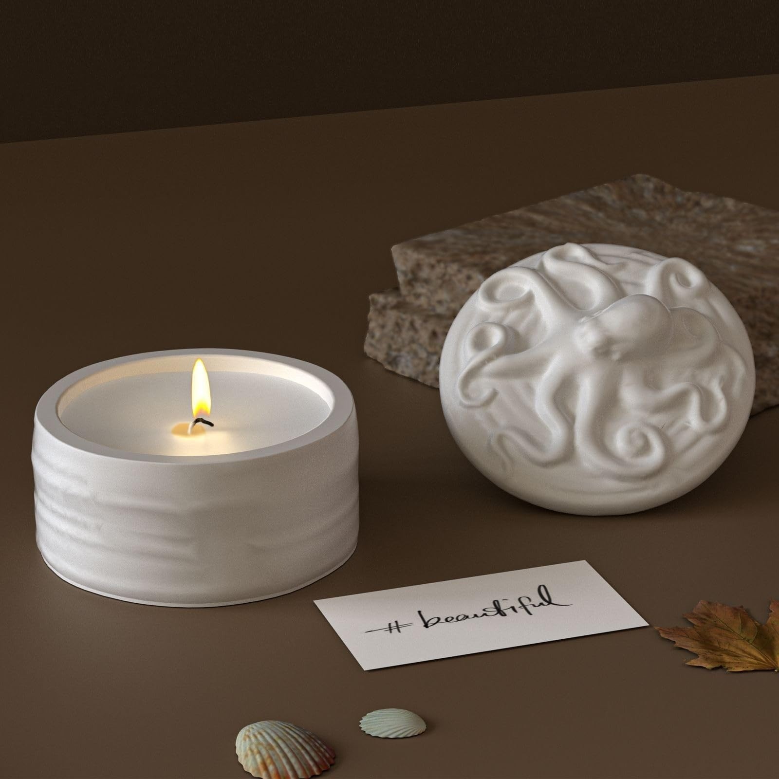 Octopus Lid Candle Jar Silicon - Resin Ocean Wave Mold ulasan dan harga