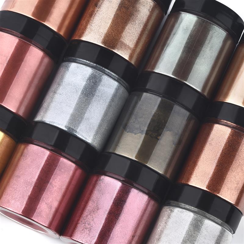 50g Shimmer Metallic Gold Silv - Resin Pigment Set ulasan dan harga