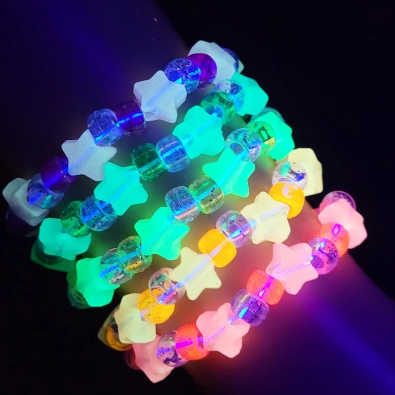 5 Glow star kandi bracelet set - Resin Glitter Pack ulasan dan harga