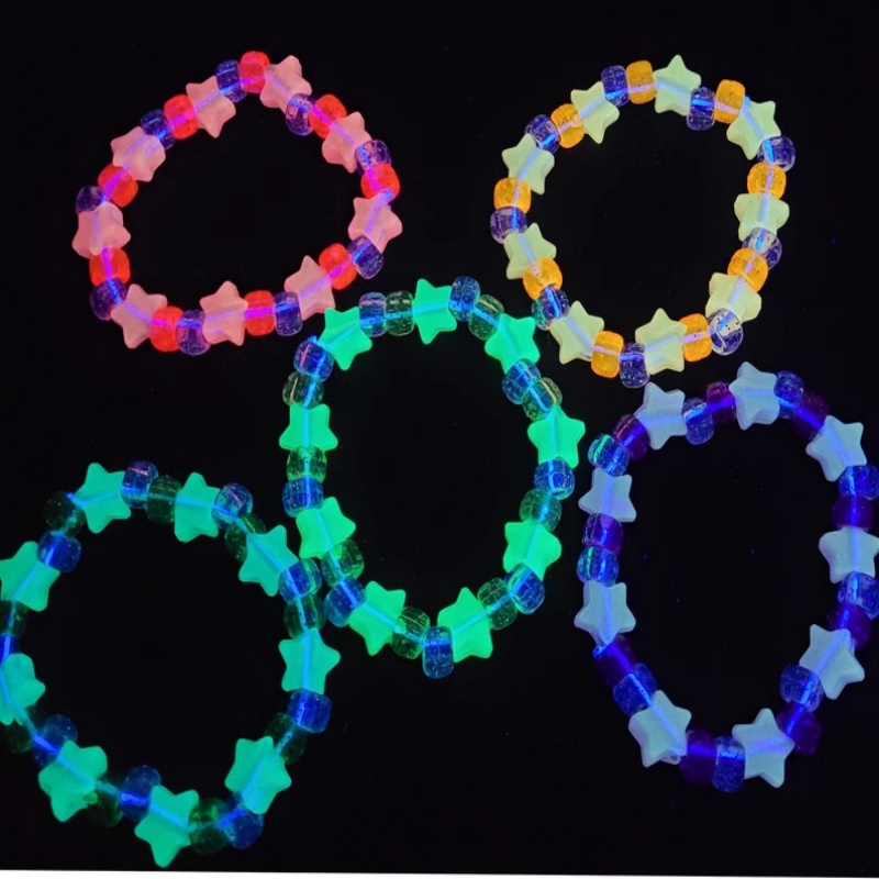 5 Glow star kandi bracelet set - Resin Glitter Pack ulasan dan harga