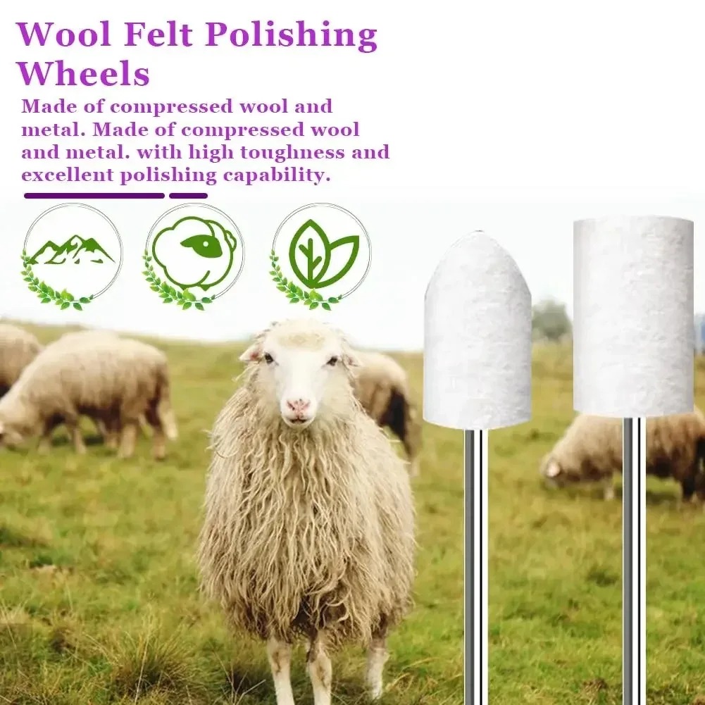 80PCS Wool Felt Buffing Wheel  - Resin Crafts Diy ulasan dan harga