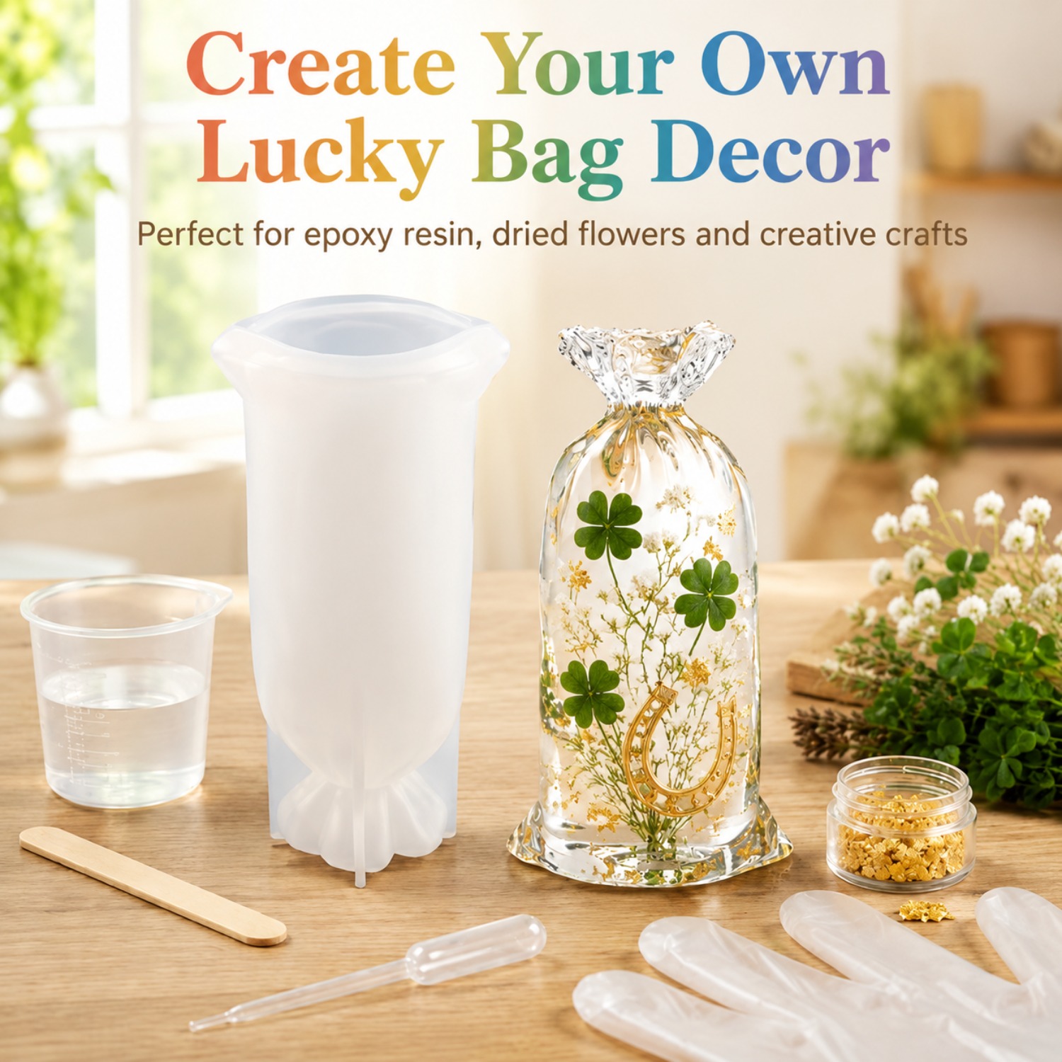 Lucky Bag Resin Silicone Mould - Flower Preservation Resin ulasan dan harga