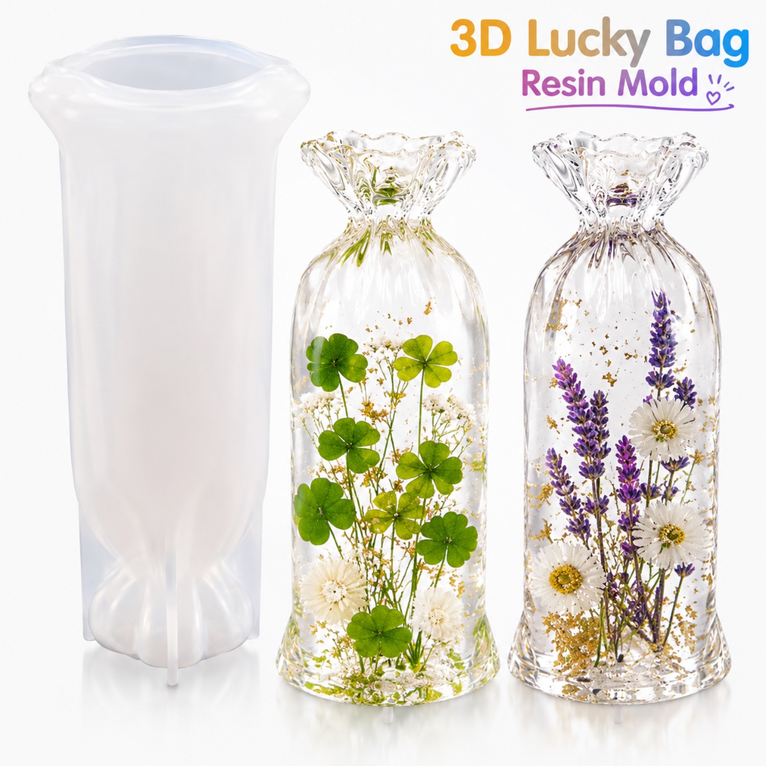 Lucky Bag Resin Silicone Mould - Flower Preservation Resin ulasan dan harga