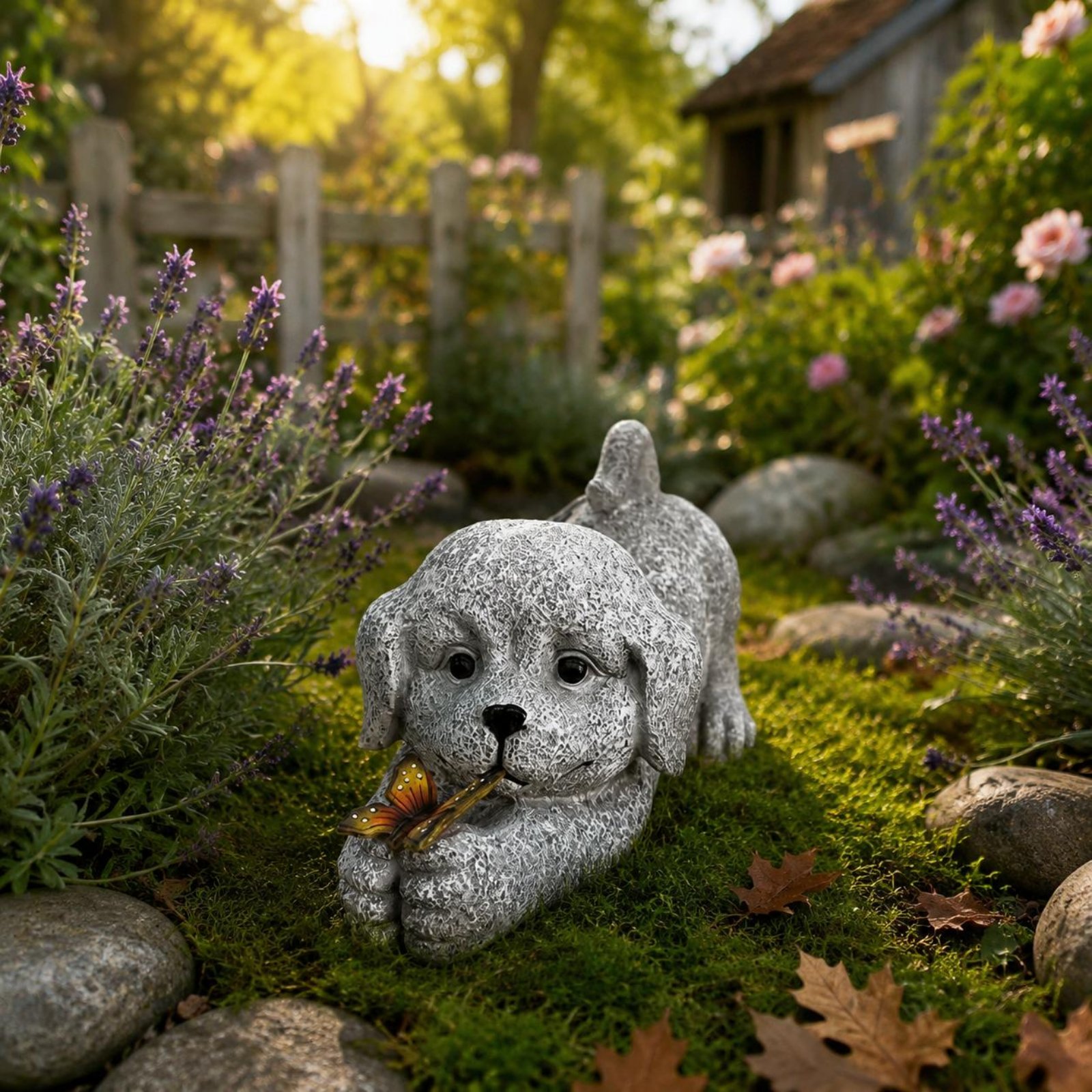 Solar Dog Statue Resin Craft S - Crafting Resin ulasan dan harga