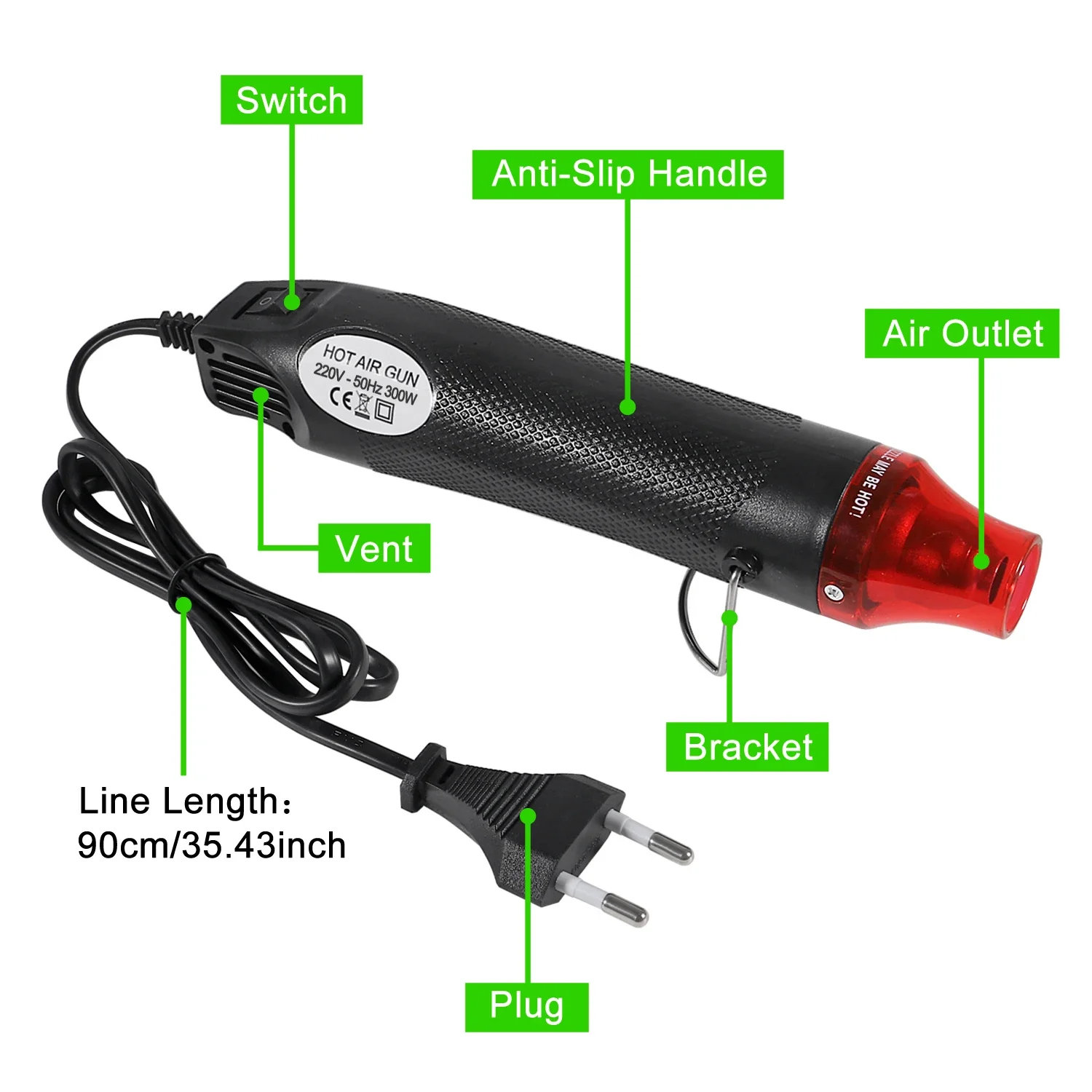 656/1060pcs Heat Shrink Tube W - Heat Gun Small ulasan dan harga