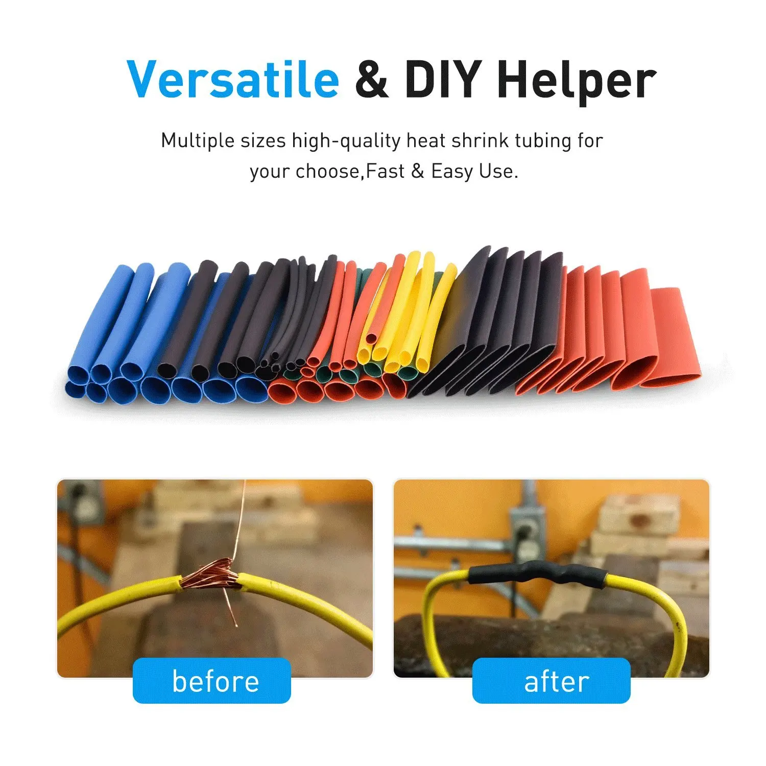 656/1060pcs Heat Shrink Tube W - Heat Gun Small ulasan dan harga