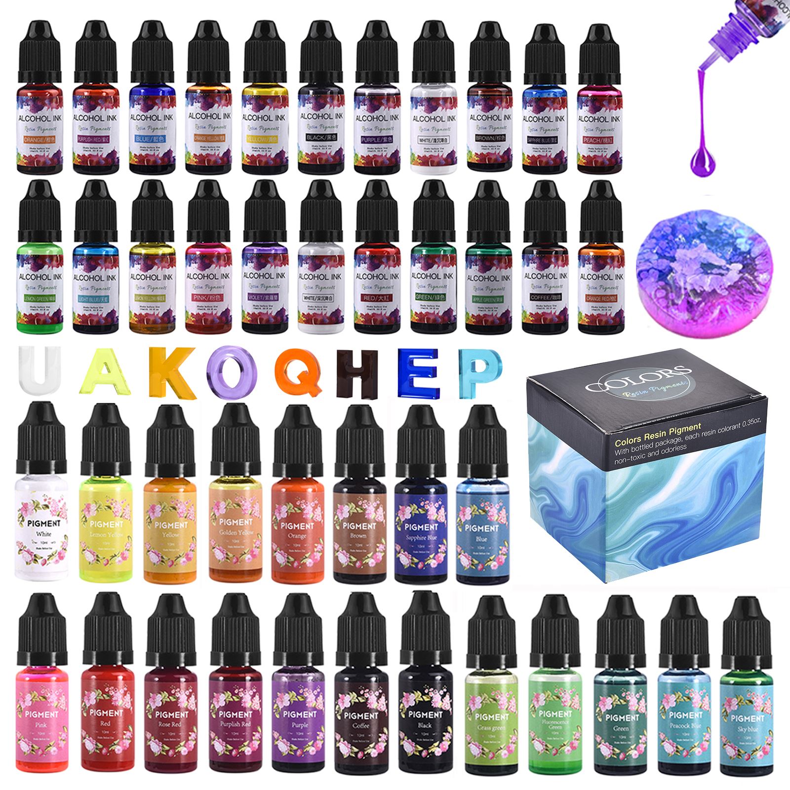 1 Set Resin Pigment Kit Art In - Resin Dye Alcohol ulasan dan harga
