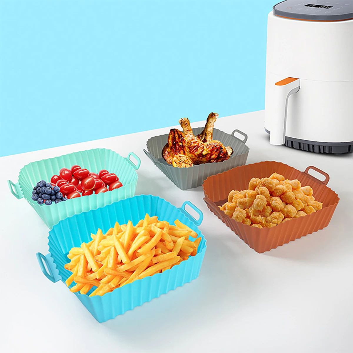 Silicone Fryer Mold Air Fryer  - Silicone Mold Tray ulasan dan harga