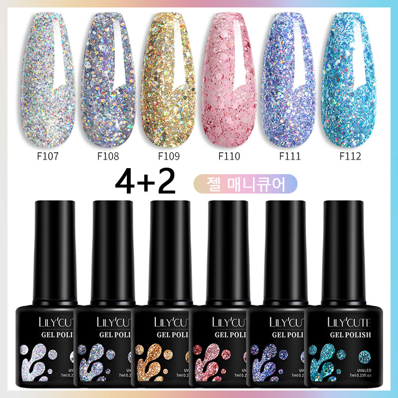 LILYCUTE 7ml 6Pcs/Set Glitter  - Resin Glitter Pack ulasan dan harga