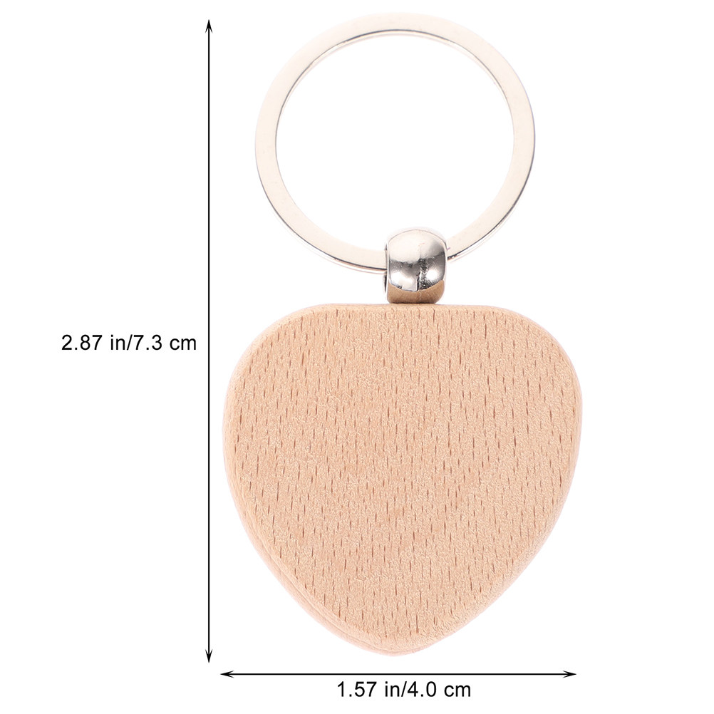 12Pcs Wooden Keychain Blanks S - Wood Ring Blank ulasan dan harga