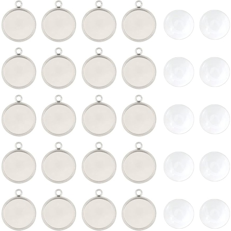 50 sets Pendant Cabochon Jewel - Bezels Set Pendant ulasan dan harga