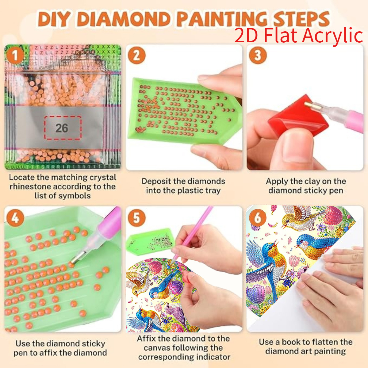 2D Flat Acrylic, 5D DIY Diamon - Resin Craft For Beginners ulasan dan harga